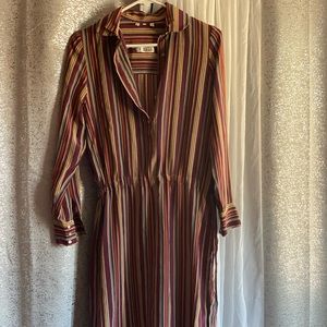 Chloé Stripped Long Sleeve Dress
